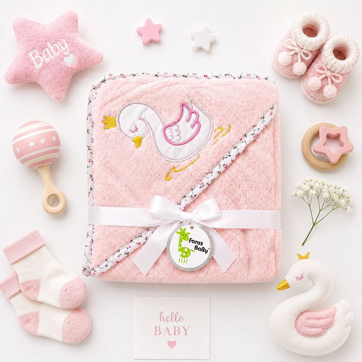 Baby Hooded Fleece Wrapping Sheets