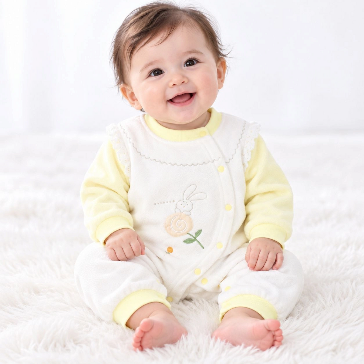 Baby Quilted Foaming Winter Rompers β Cozy & Stylish
