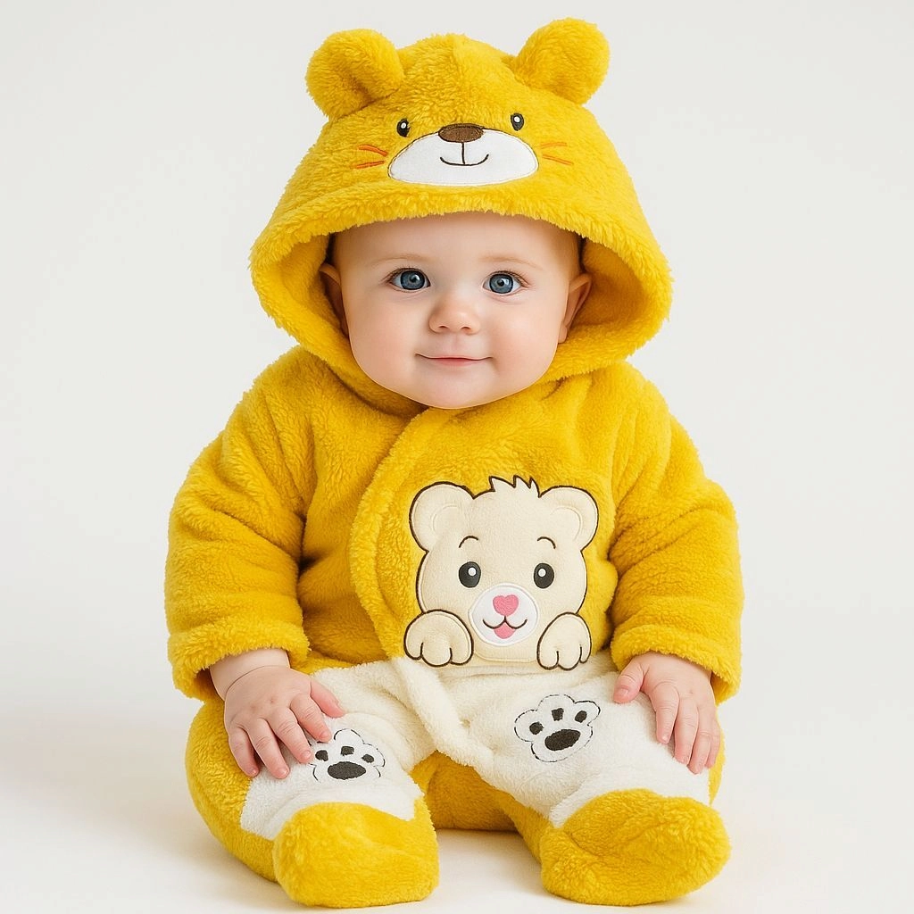 Baby Quilted Fur Winter Rompers β Cozy & Stylish