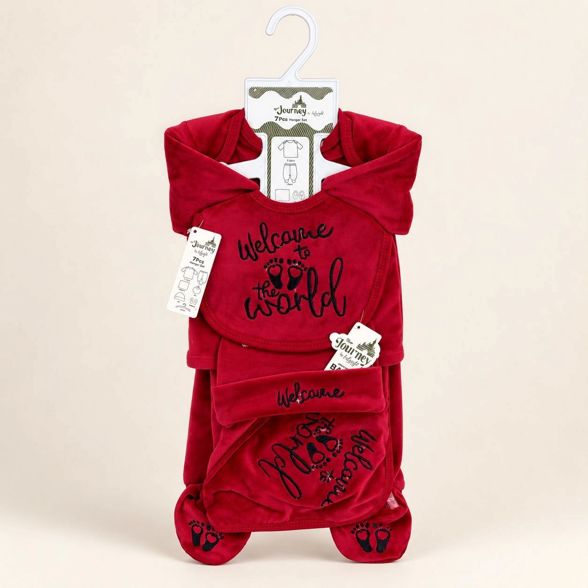 7 Pcs Winter velvet Baby Starter Set β Warm & Cozy
