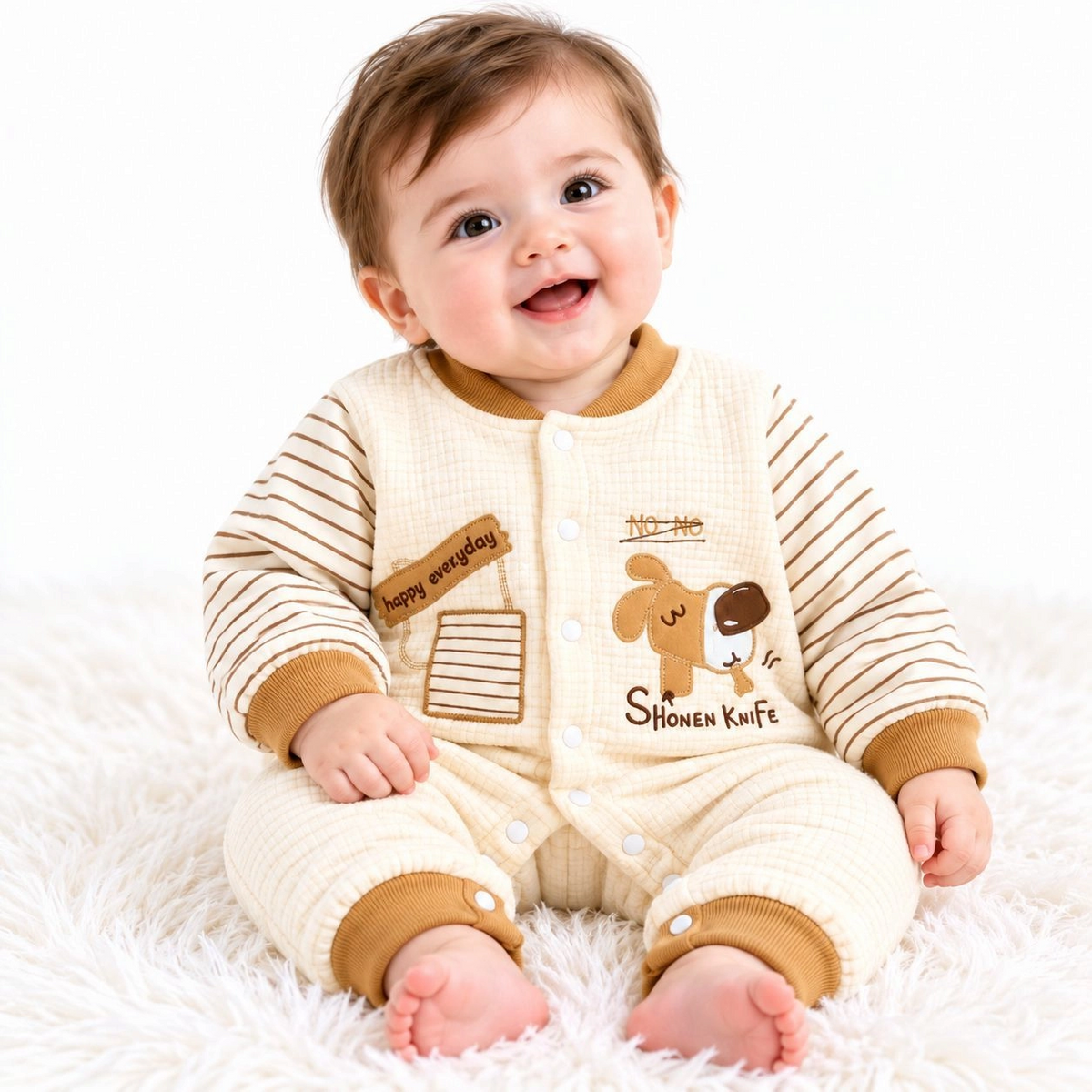 Baby Quilted Foaming Winter Rompers β Cozy & Stylish