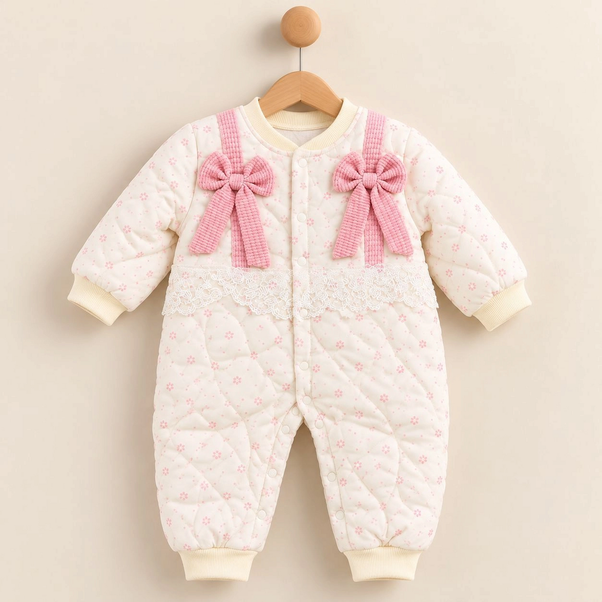 Baby Quilted Foaming Winter Rompers β Cozy & Stylish