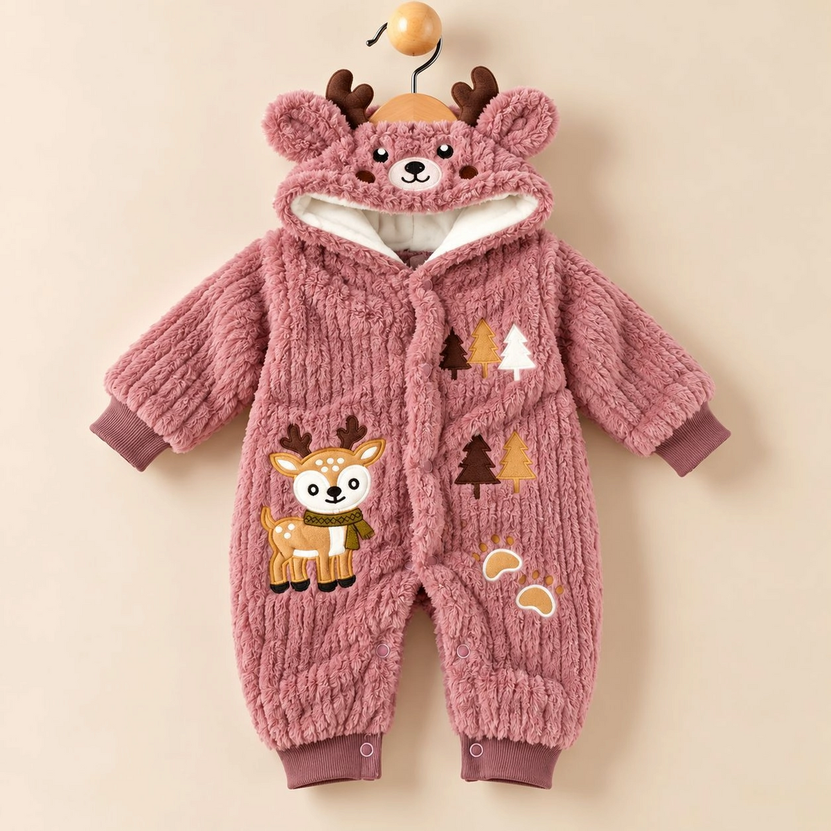 Imported Baby Fur Romper | Premium Winter Fleece Jumpsuit for Newborn