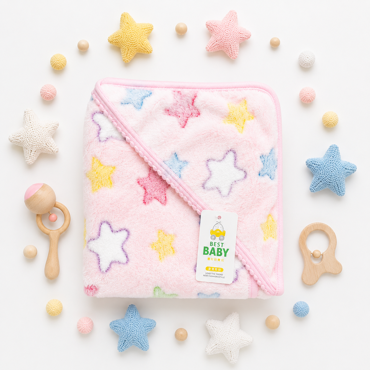 Baby Hooded Fleece Wrapping Sheets