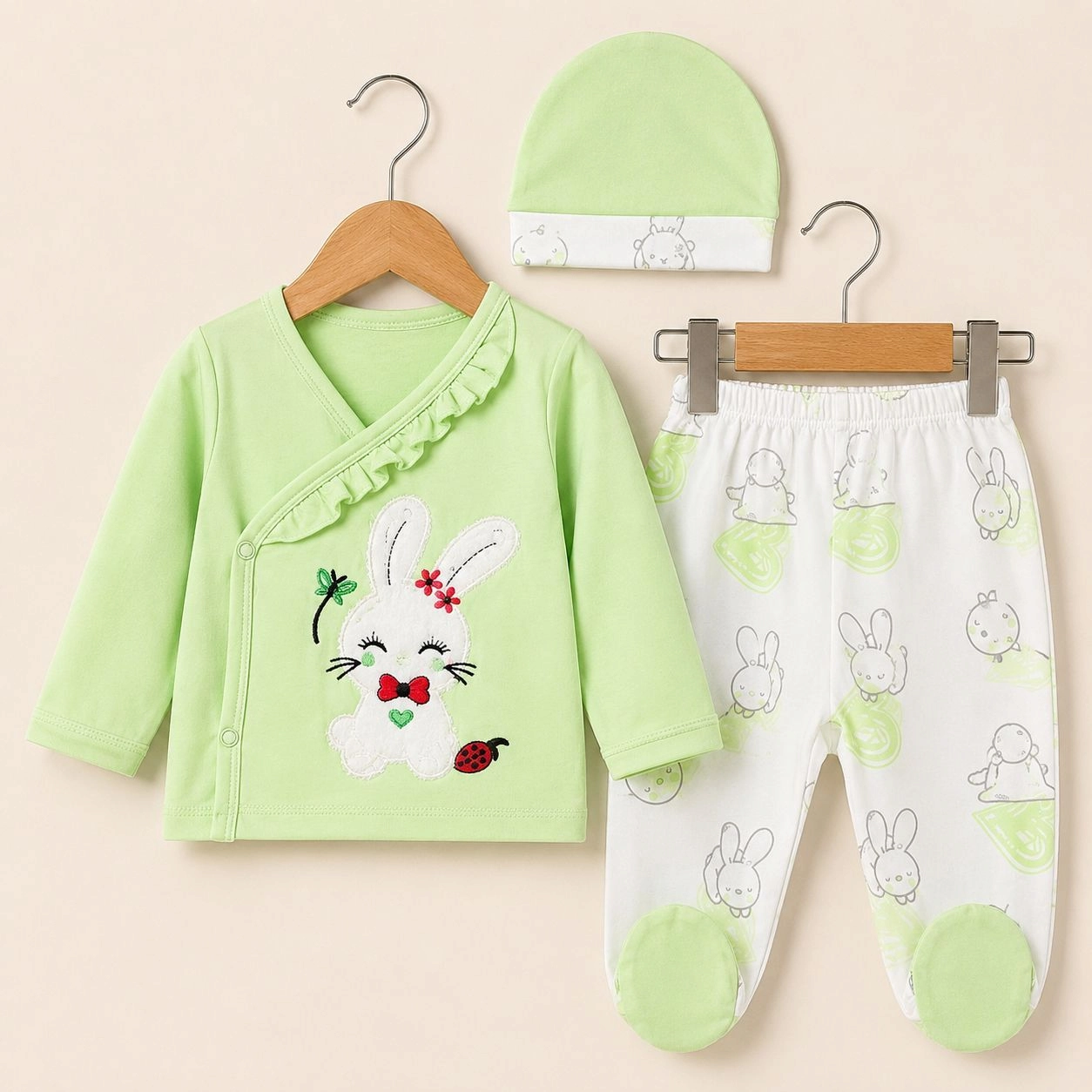 Baby Pajama Suit with Cap(0-3 months)