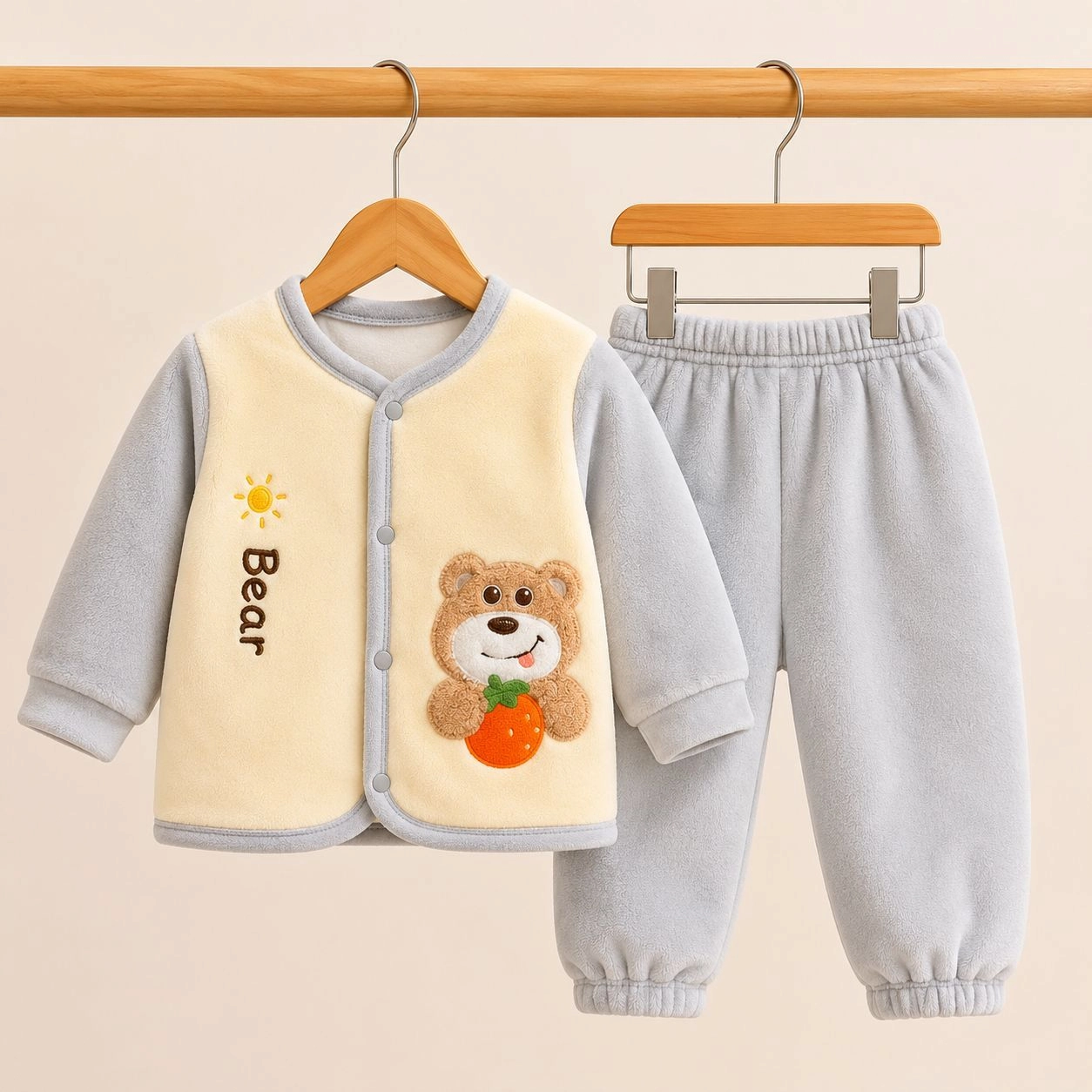 Winter quilted 2 pc baby suits