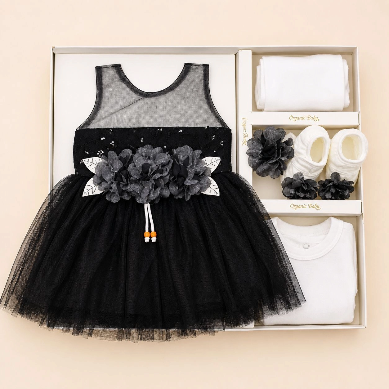 Imported Baby Girl Luxury Gift Box Set – Premium Newborn & Infant Dress Set