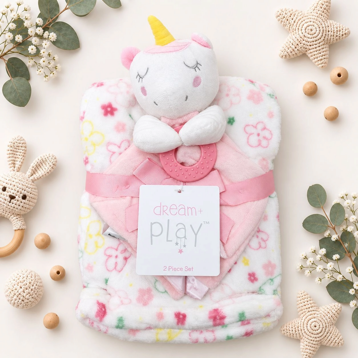 🧸Duck N Duck Baby Blanket with Stuff Toy(SB)