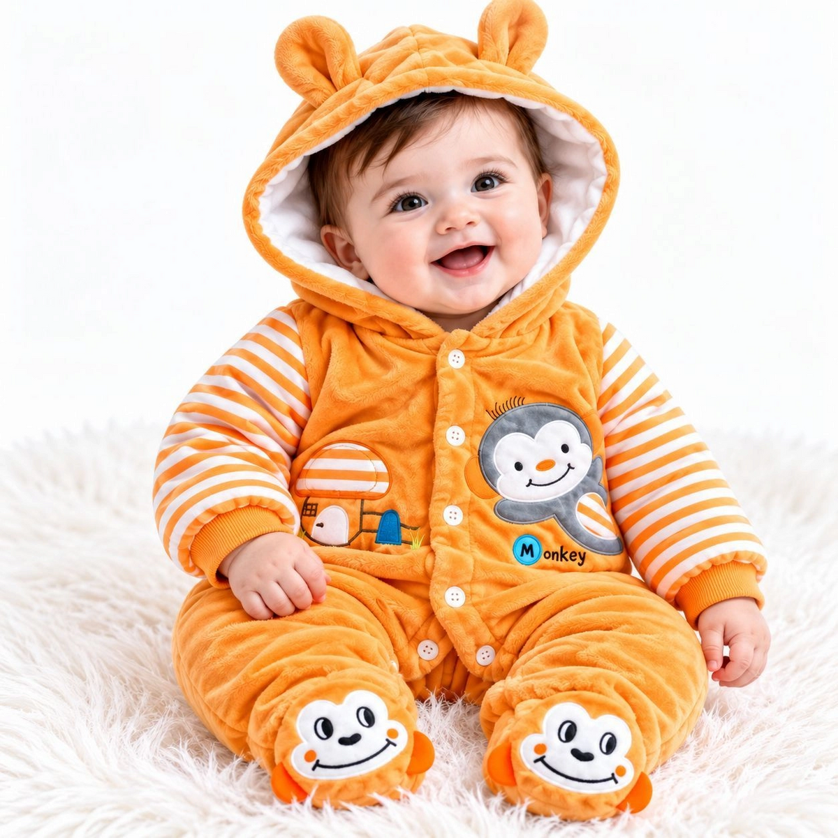 Baby Quilted Foaming Winter Rompers β Cozy & Stylish