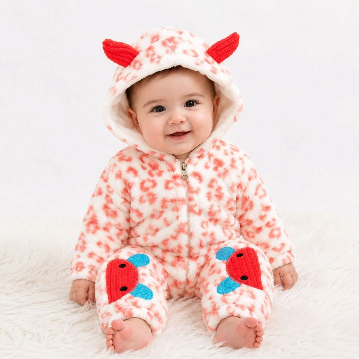 Imported Baby Fur Romper | Premium Winter Fleece Jumpsuit for Newborn