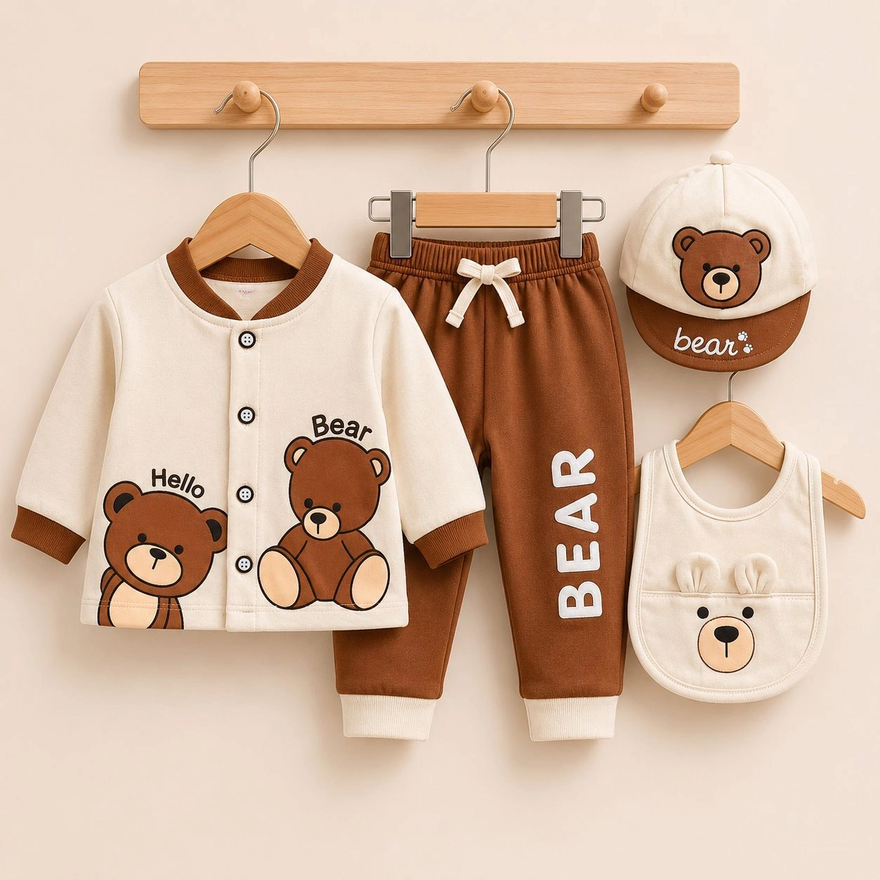 ✨ Just Born 4-Piece Baby Dress Set(0-3 month)✨