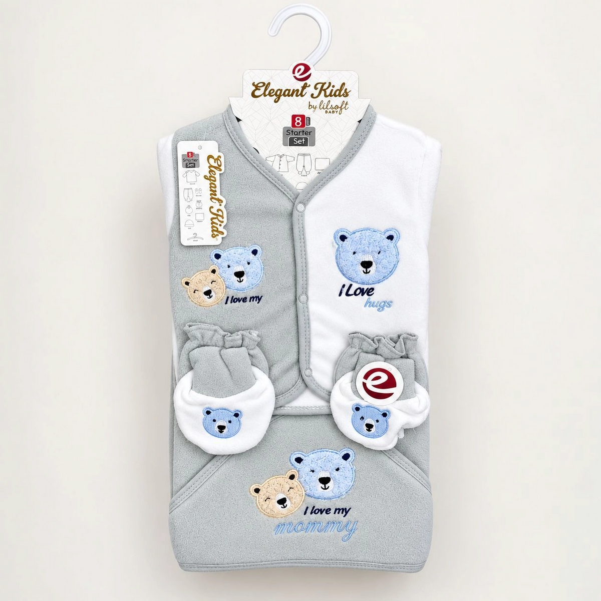 8 Pcs Winter Fleece Baby Starter Set โ Warm & Cozy