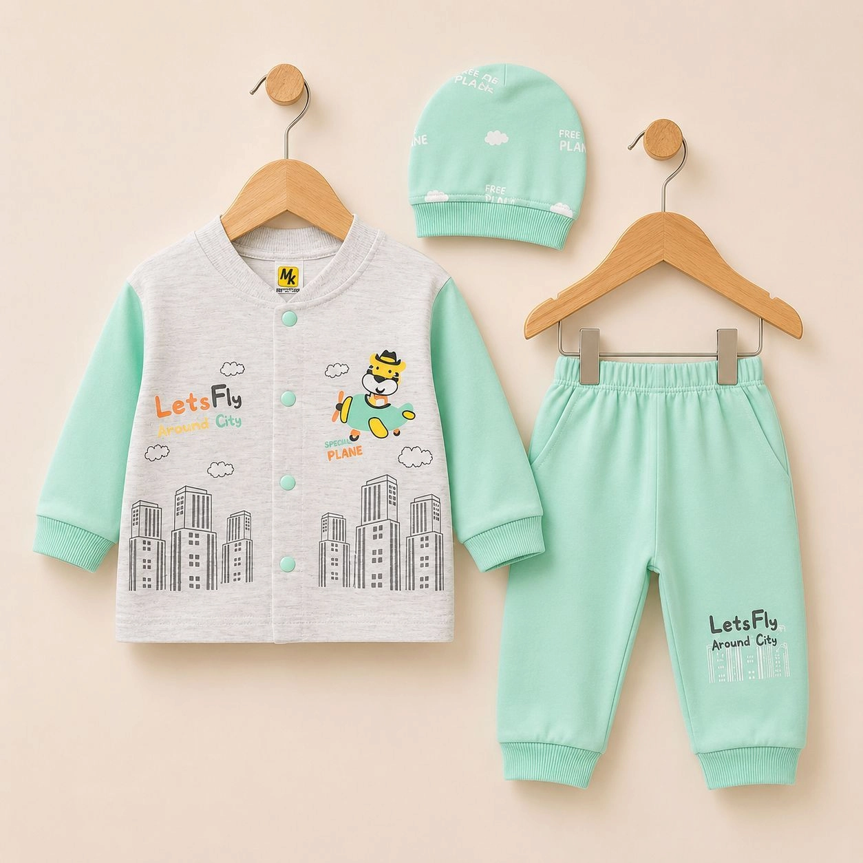 Baby Pajama Suit with Cap(0-3 months)