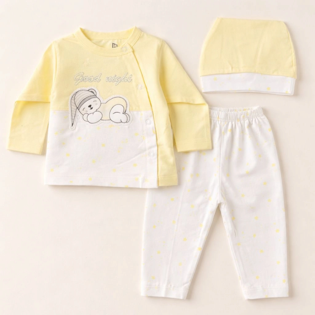 Baby Pajama Suit with Cap(0-3 months)