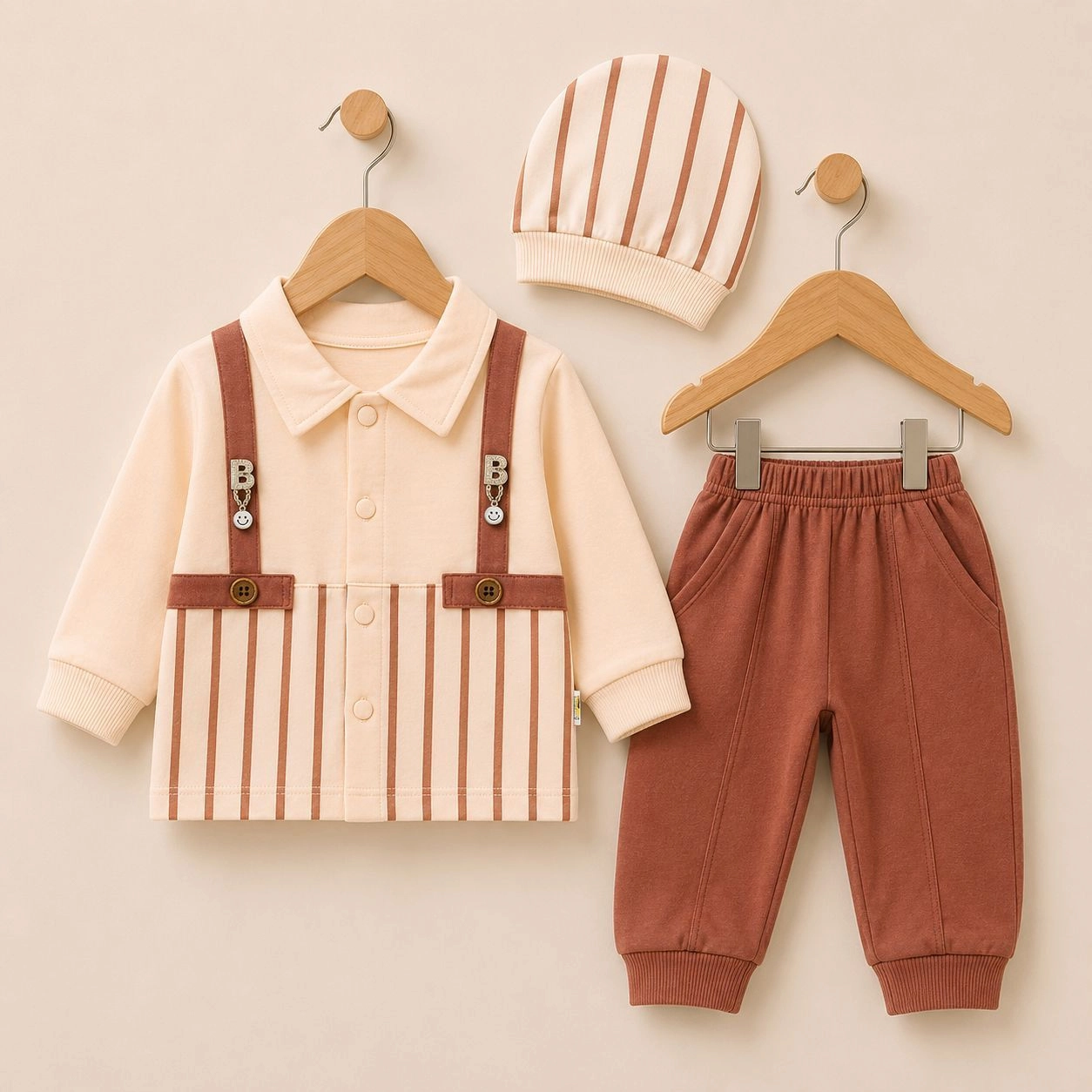 Baby Pajama Suit with Cap Bstep(0-3 months)