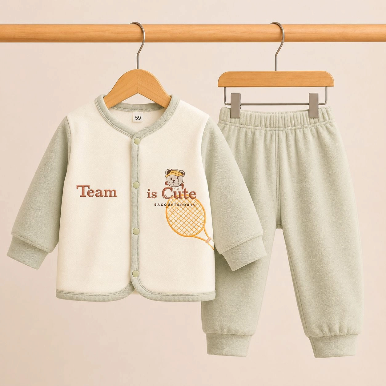 Winter Fleece 2 pc baby suits