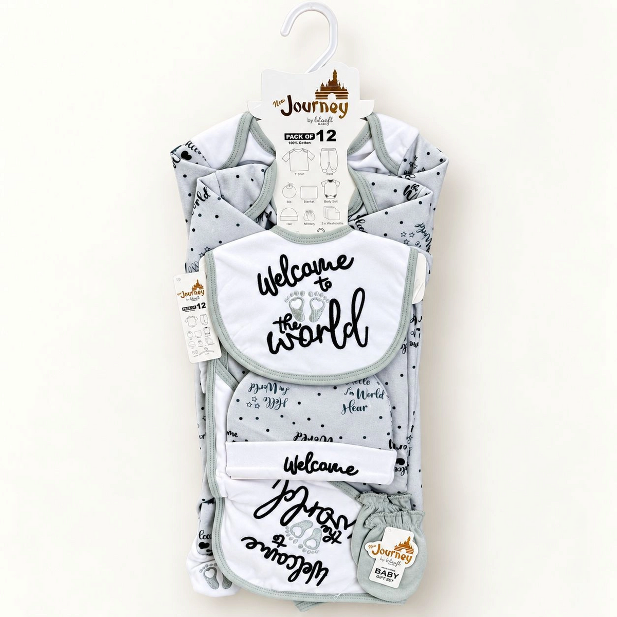 12 Pcs Winter velvet Baby Starter Set