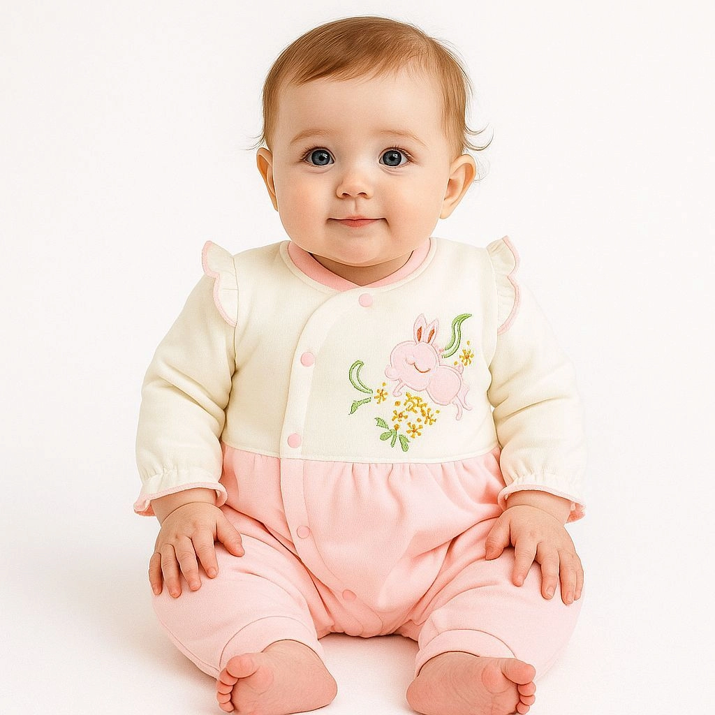 Baby Quilted Foaming Winter Rompers β Cozy & Stylish