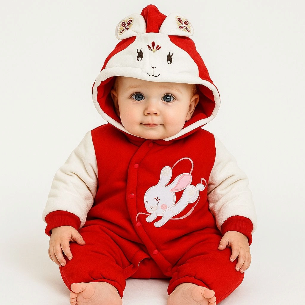 Baby Quilted Foaming Winter Rompers β Cozy & Stylish