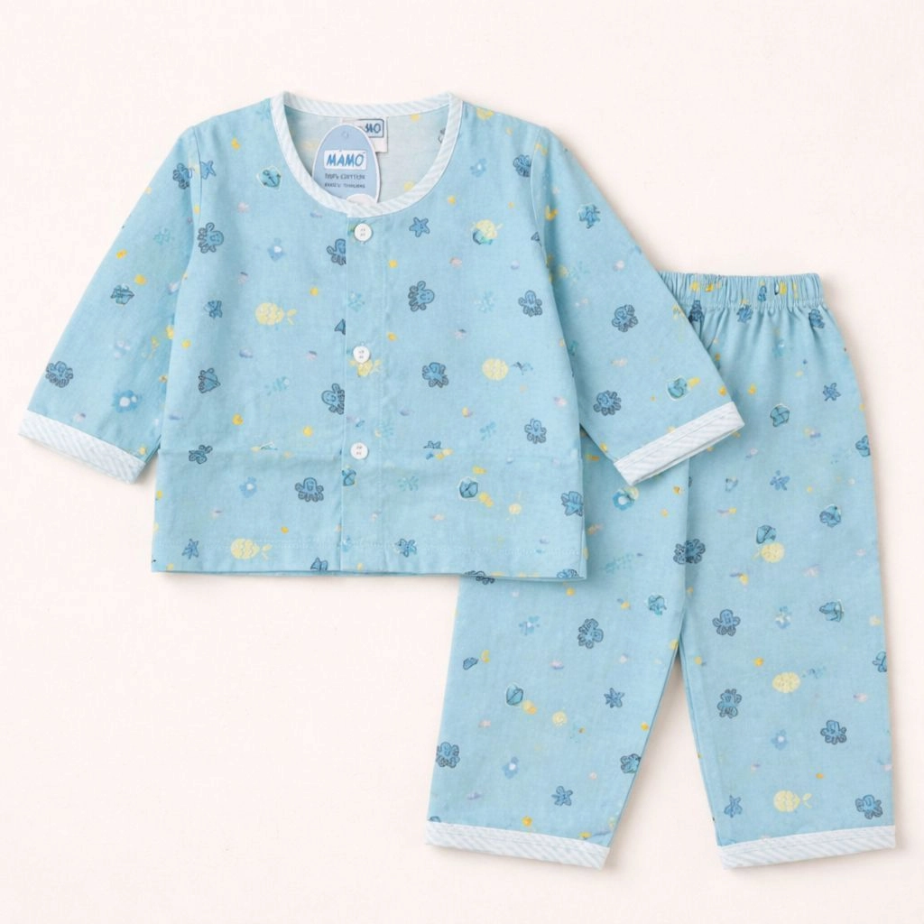 MAMO Branded 100% Cotton pajama suit