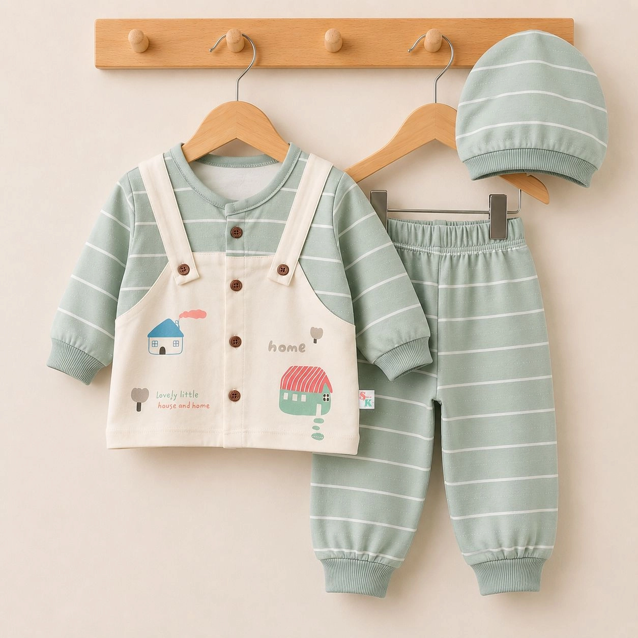 Baby Pajama Suit with Cap SK(0-3 months)