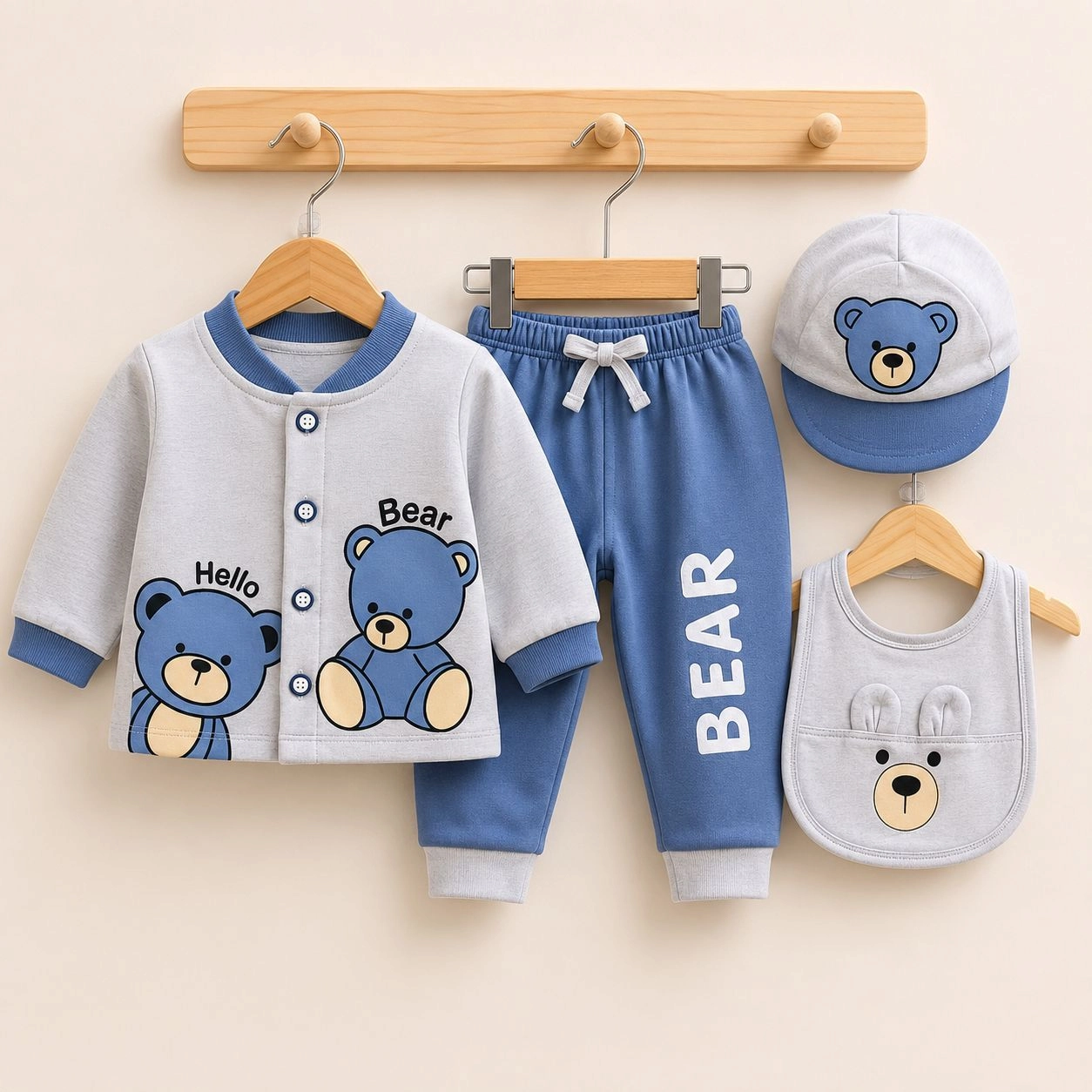 ✨ Just Born 4-Piece Baby Dress Set(0-3 month)✨