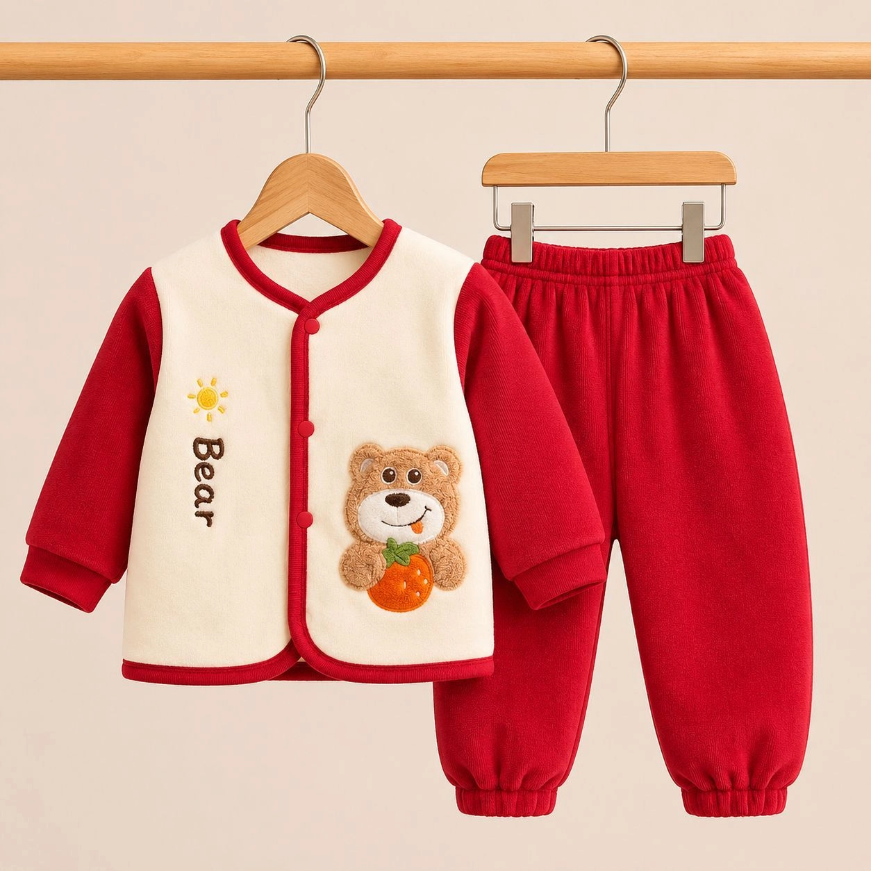 Winter quilted 2 pc baby suits