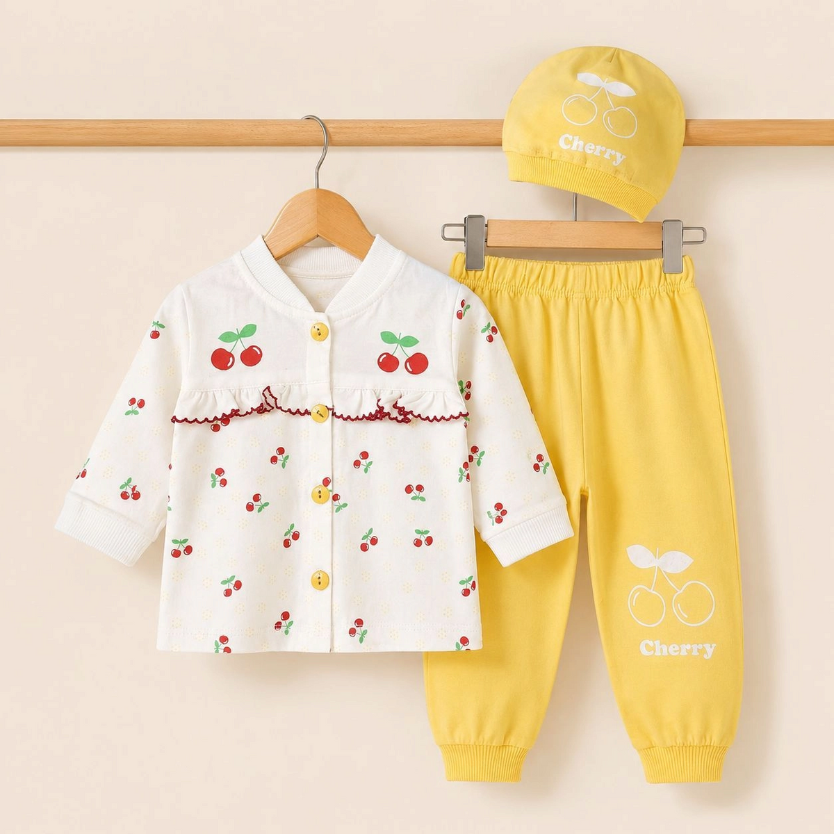 Baby Pajama Suit with Cap n Bib SK(0-3 months)