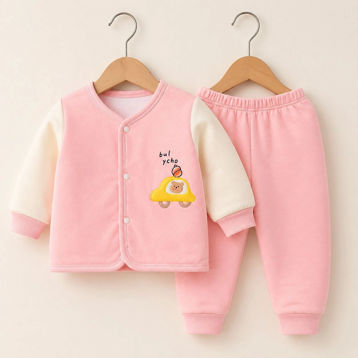 Winter quilted 2 pc baby suits
