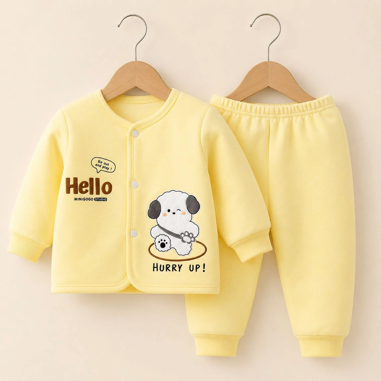 Winter quilted 2 pc baby suits