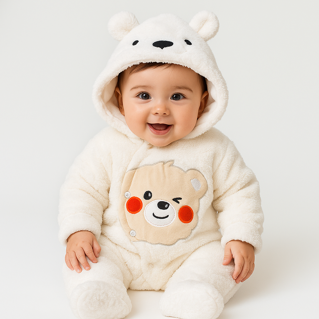 Baby Quilted Fur Winter Rompers β Cozy & Stylish