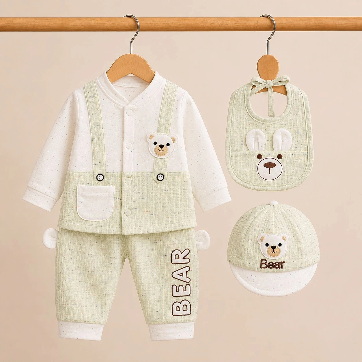✨ Just Born 4-Piece Baby Dress Set(0-3 month)✨