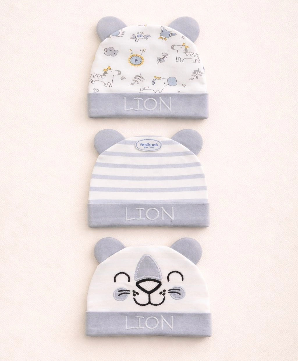 Wonderchild Baby Summer Caps – Pack of 3 | Unisex Collection