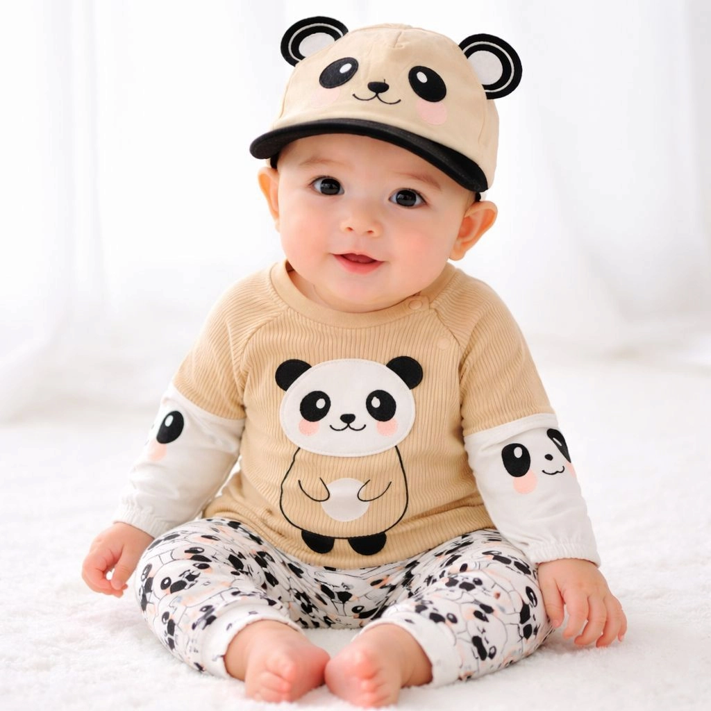 Justborn Branded Baby Pajama Suit with Cap
