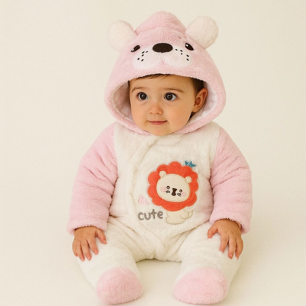 Baby Quilted Fur Winter Rompers β Cozy & Stylish