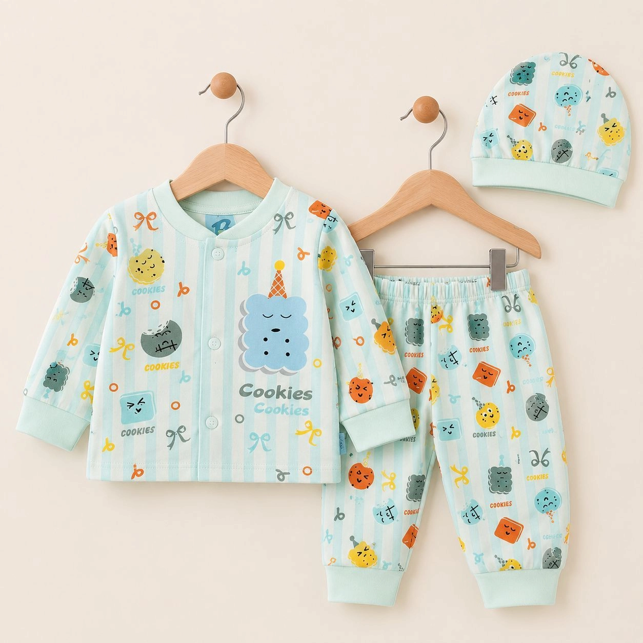 Bstep Branded Baby pajama suit with cap(0-3 months)