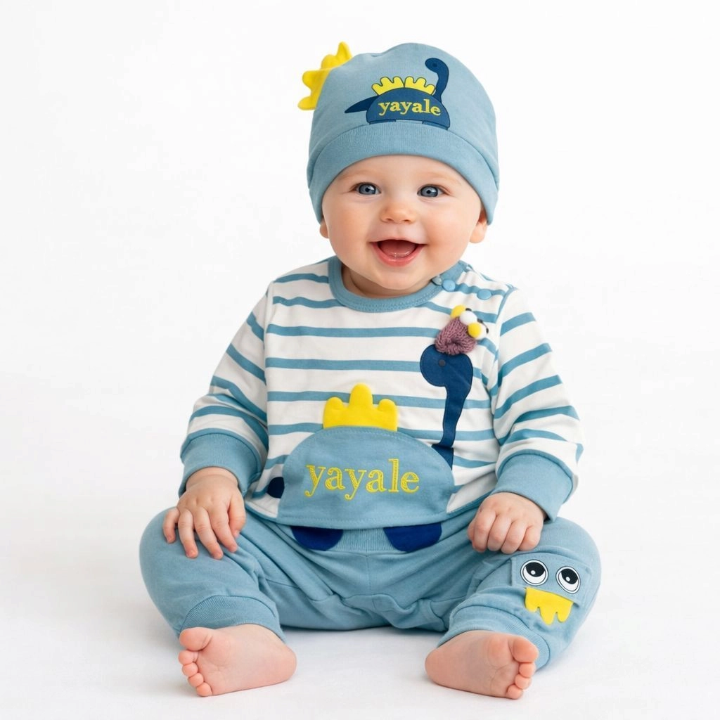 Baby Pajama Suit with Cap(0-3 months)