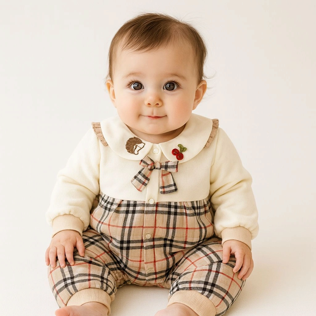 Baby Quilted Foaming Winter Rompers โ Cozy & Stylish