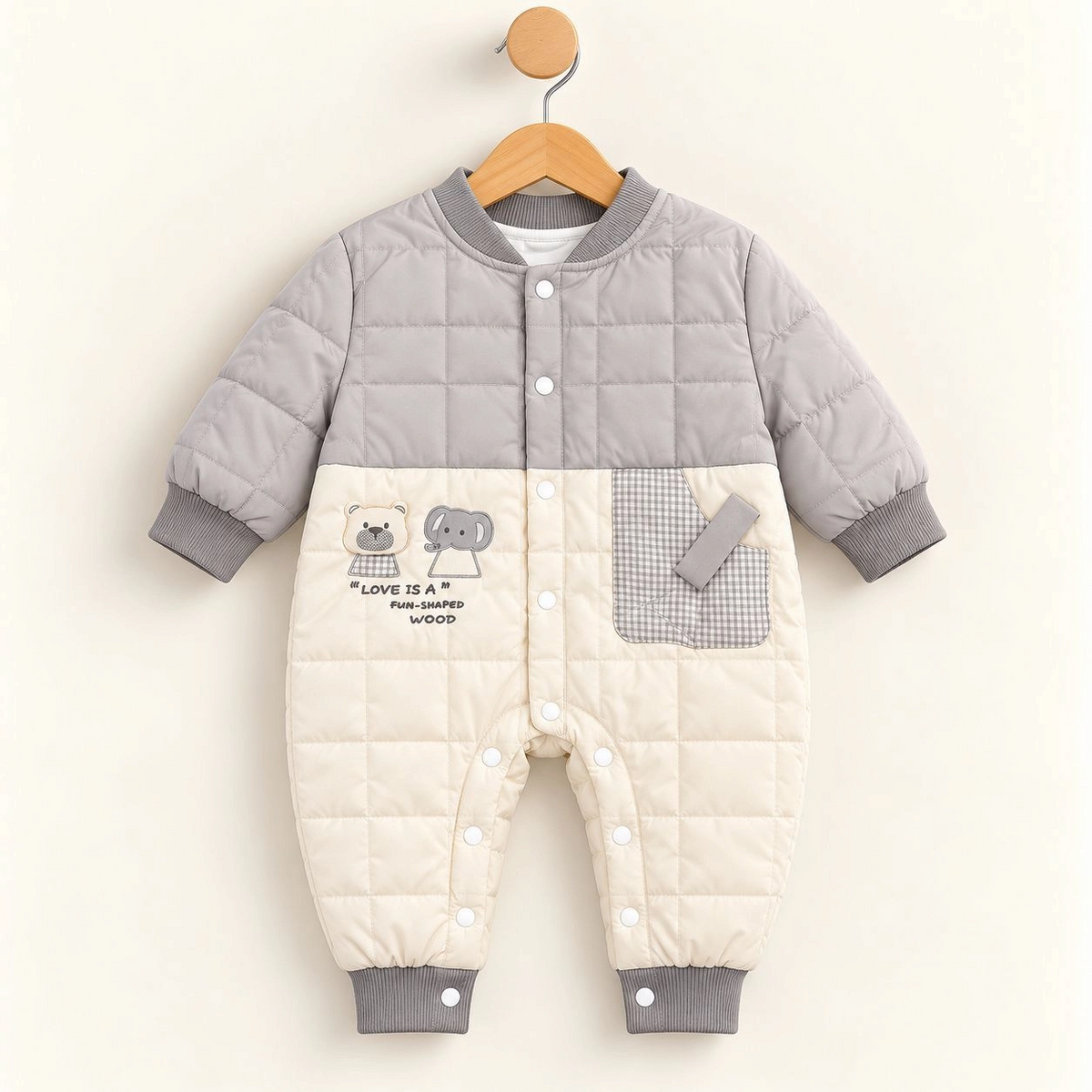 Baby Quilted Foaming Winter Rompers β Cozy & Stylish