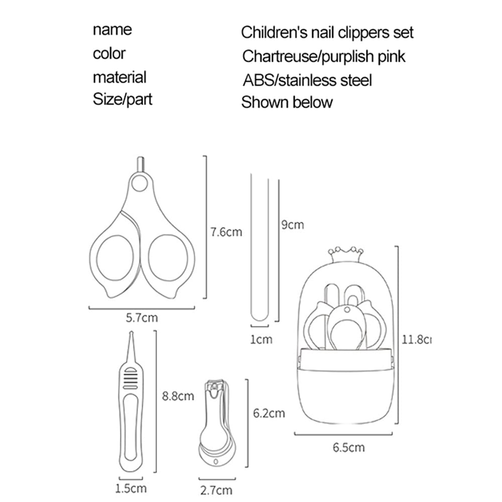 Baby Manicure Kits ā 5 PCS Set āØš¶