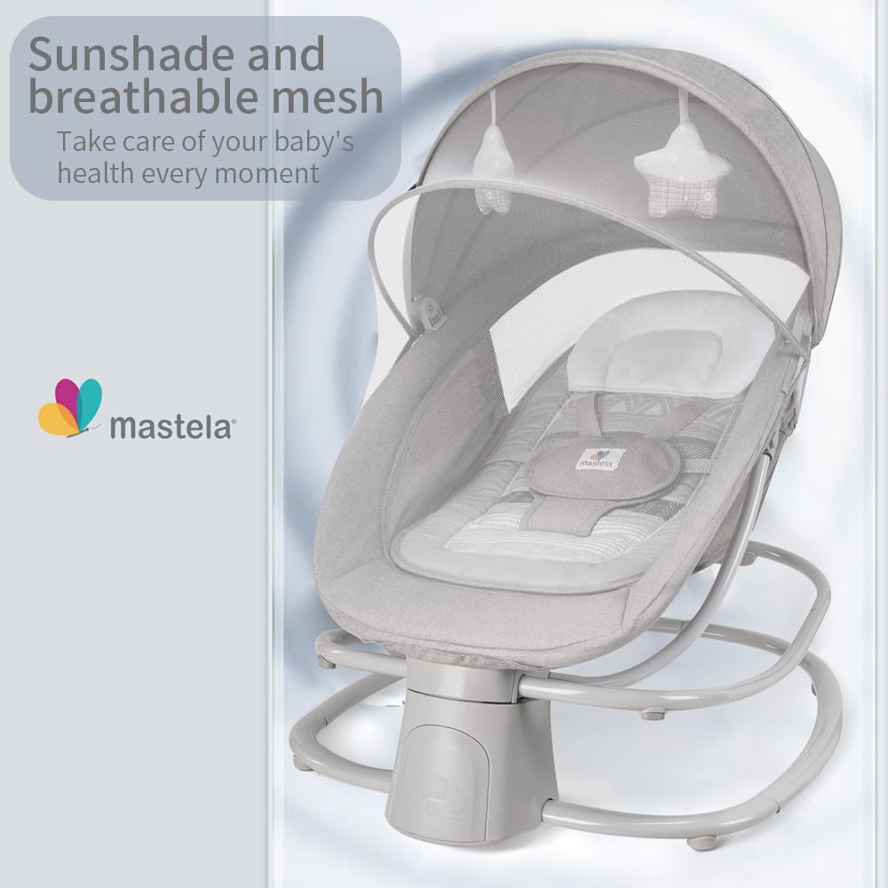Mastela 4-in-1 Baby Swing for Infants with Dinner Plate