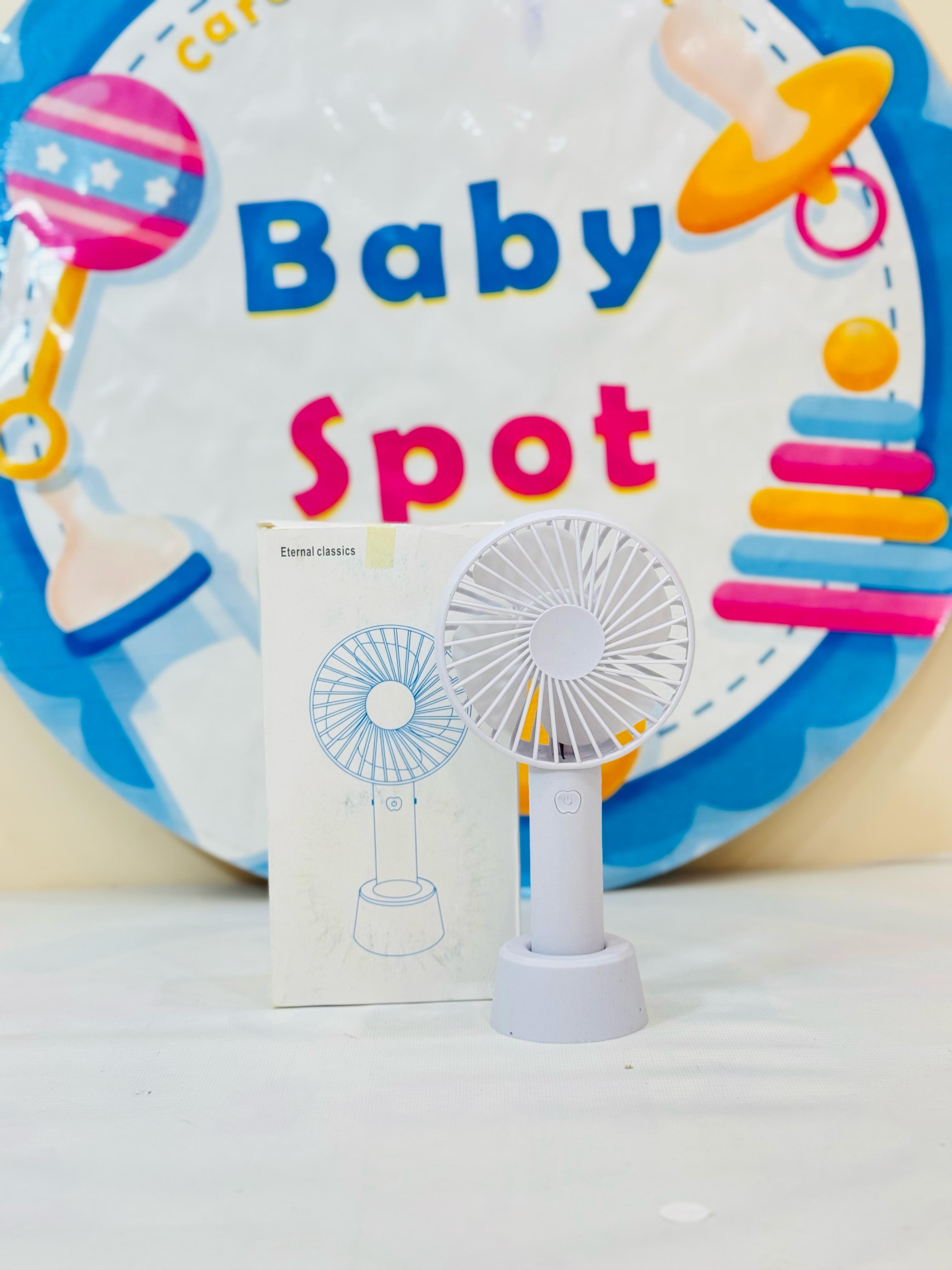 Imported Rechargeable Mini Electric Hand Fans
Cool Breeze On-The-Go!
Beat the heat with our cute and powerful mini electric fans, perfect for babies, moms & outdoor use – available in multiple fun designs & models!
Features:
Rechargeable & portable
Multiple stylish designs
Lightweight & baby-friendly
Ideal for strollers, diaper bags & travel
Perfect for:
Hot summer outings
Keeping your baby cool
Gifting & everyday use
Shop Now at: www.babyspotofficial.pk
Trusted Baby Store | Fast Delivery All O