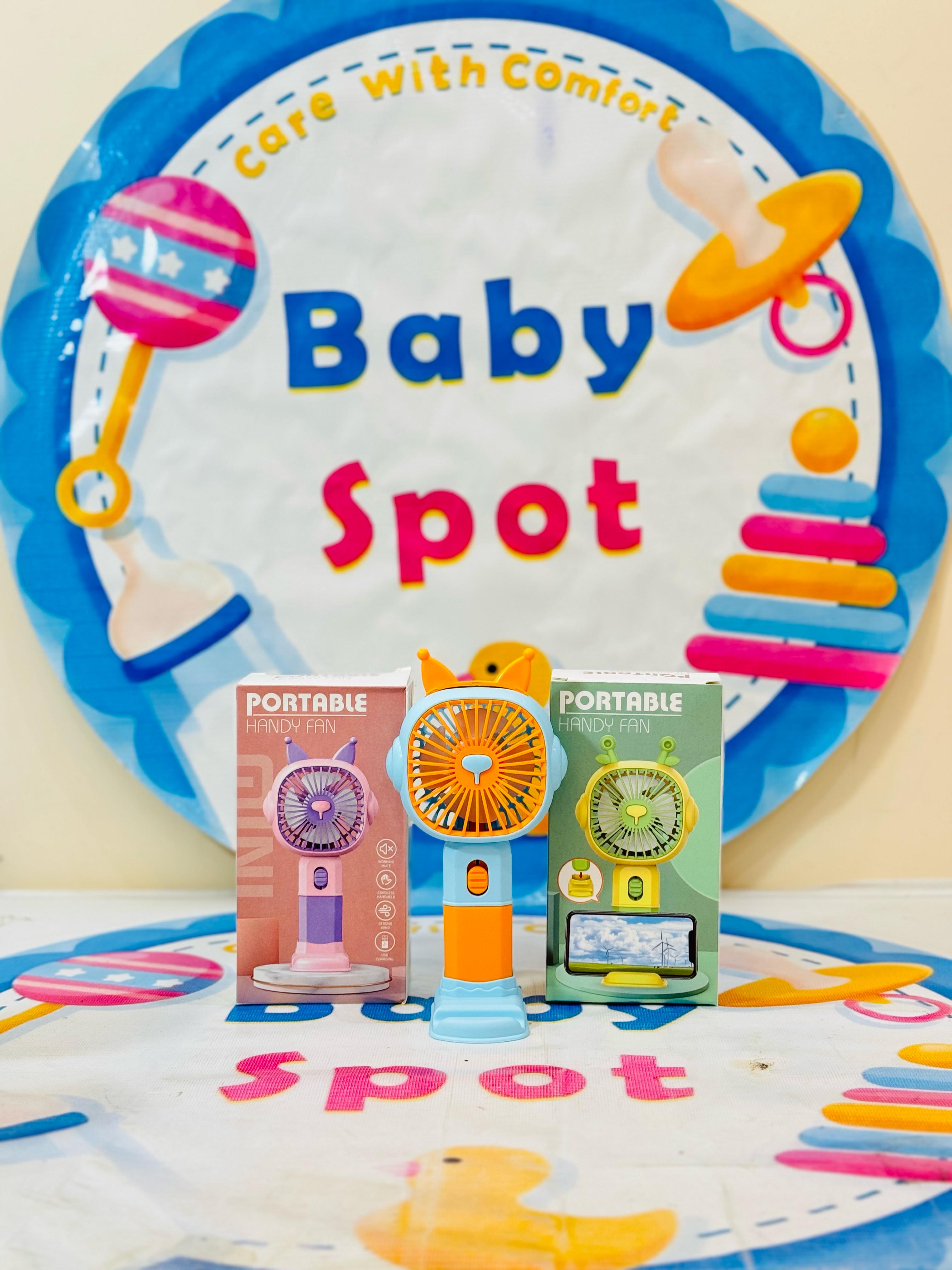 Imported Rechargeable Mini Electric Hand Fans
Cool Breeze On-The-Go!
Beat the heat with our cute and powerful mini electric fans, perfect for babies, moms & outdoor use – available in multiple fun designs & models!
Features:
Rechargeable & portable
Multiple stylish designs
Lightweight & baby-friendly
Ideal for strollers, diaper bags & travel
Perfect for:
Hot summer outings
Keeping your baby cool
Gifting & everyday use
Shop Now at: www.babyspotofficial.pk
Trusted Baby Store | Fast Delivery All O