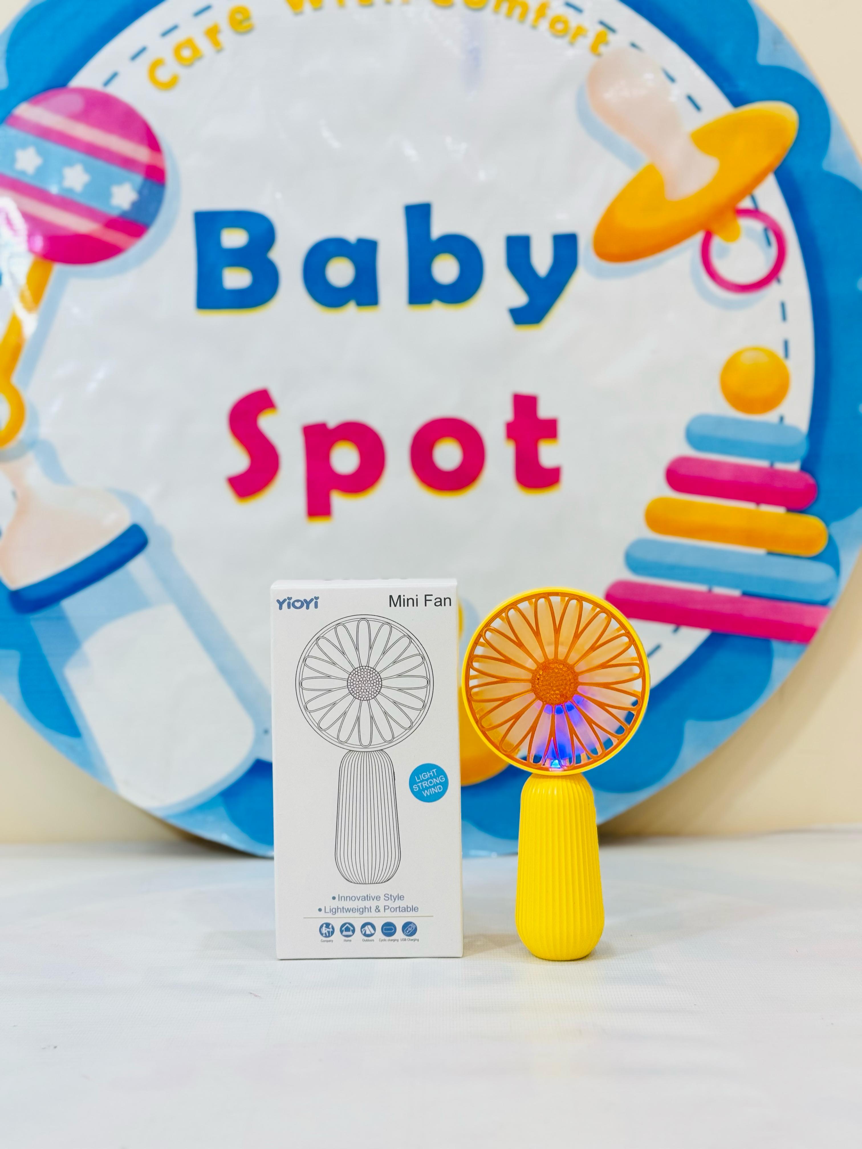 Imported Rechargeable Mini Electric Hand Fans
Cool Breeze On-The-Go!
Beat the heat with our cute and powerful mini electric fans, perfect for babies, moms & outdoor use – available in multiple fun designs & models!
Features:
Rechargeable & portable
Multiple stylish designs
Lightweight & baby-friendly
Ideal for strollers, diaper bags & travel
Perfect for:
Hot summer outings
Keeping your baby cool
Gifting & everyday use
Shop Now at: www.babyspotofficial.pk
Trusted Baby Store | Fast Delivery All O