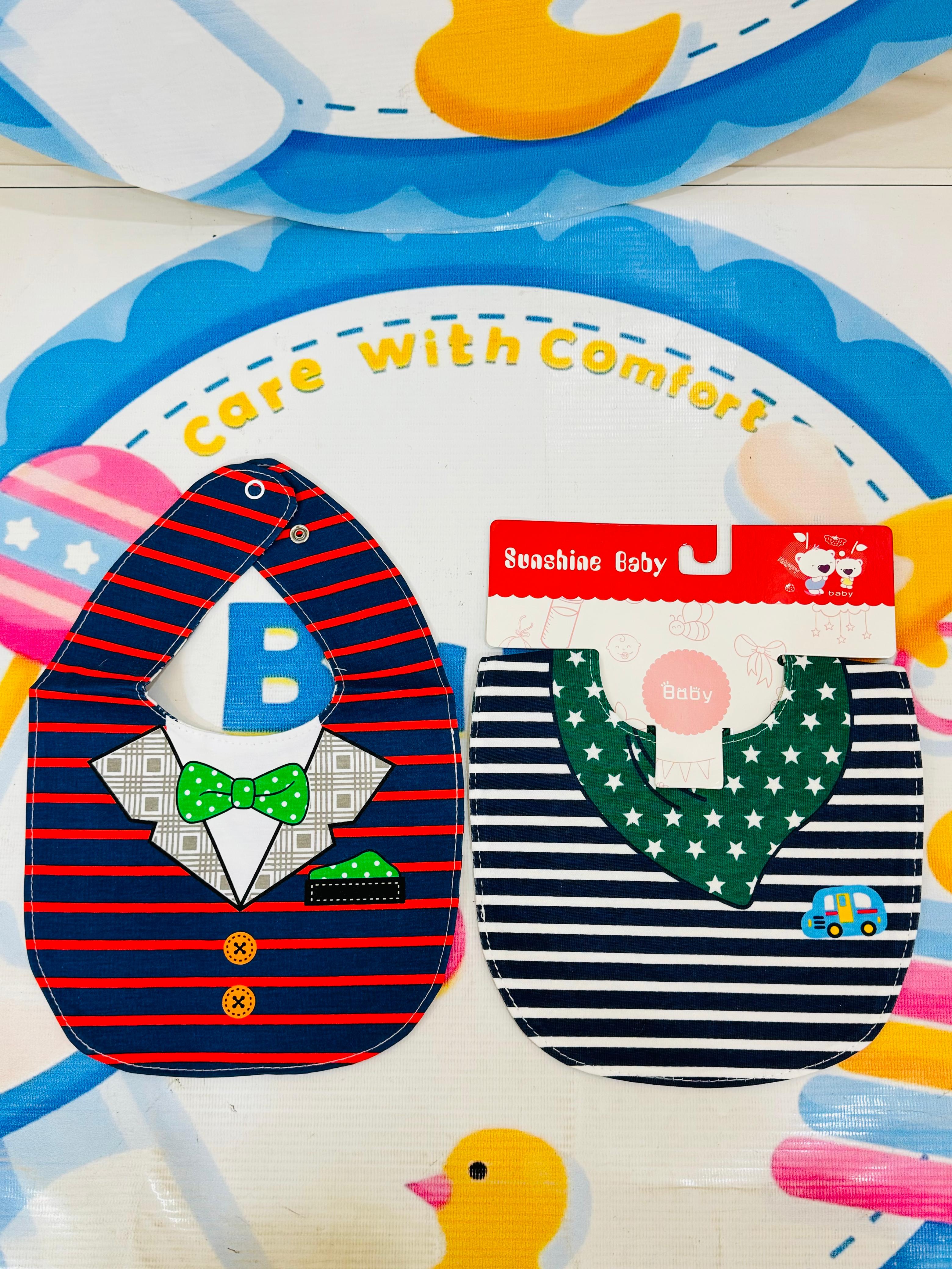 ✨ Fancy Double-Sided Waterproof Baby Bibs – Stylish, Practical, and Mess-Free! 👶
🔹 Product Type: Double-sided waterproof baby bibs
🔹 Design: Reversible with two unique patterns, giving versatility and style
🔹 Material: High-quality, baby-friendly, and waterproof fabric for comfort and cleanliness
🔹 Target Audience: Newborns and babies in their feeding phase (0+ months)
🔹 Key Features:
Double-Sided Usage: Two designs in one bib for maximum value
Waterproof: Prevents spills and stains from soaking th