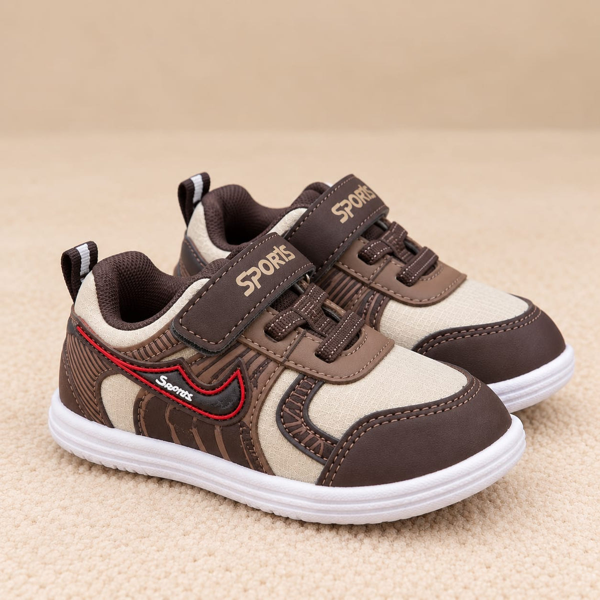 baby shoes, baby sneakers, baby sports shoes, toddler shoes, toddler sneakers, boys baby shoes, girls baby shoes, unisex baby shoes, brown baby shoes, beige baby shoes, brown sneakers, beige sneakers, baby walking shoes, toddler walking shoes, kids sports shoes, kids sneakers, infant footwear, baby footwear, toddler footwear, velcro baby shoes, strap baby shoes, hook and loop shoes, casual baby shoes, casual toddler sneakers, lightweight baby shoes, comfortable baby shoes, everyday baby shoes, baby fashion