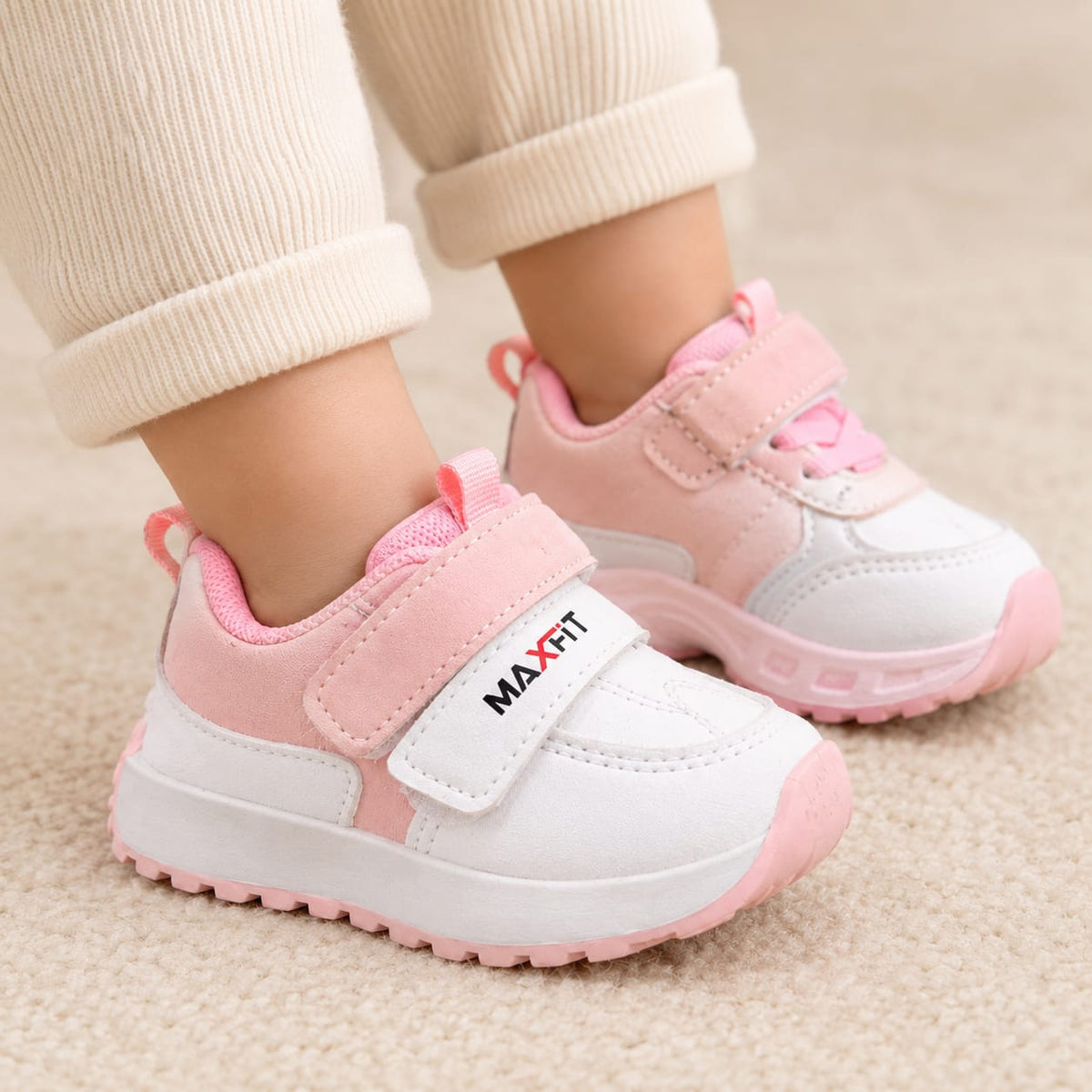 baby shoes, baby sneakers, toddler shoes, toddler sneakers, white baby shoes, beige baby shoes, velcro baby shoes, strap baby shoes, baby boy shoes, baby girl shoes, unisex baby shoes, infant sneakers, first walker shoes, walking shoes, kids footwear, baby footwear, casual baby shoes, lightweight baby shoes, comfortable baby shoes, imported baby shoes, premium baby shoes, cute baby shoes, trendy baby sneakers, neutral baby shoes, Little Spot, Baby Spot, MAXFIT