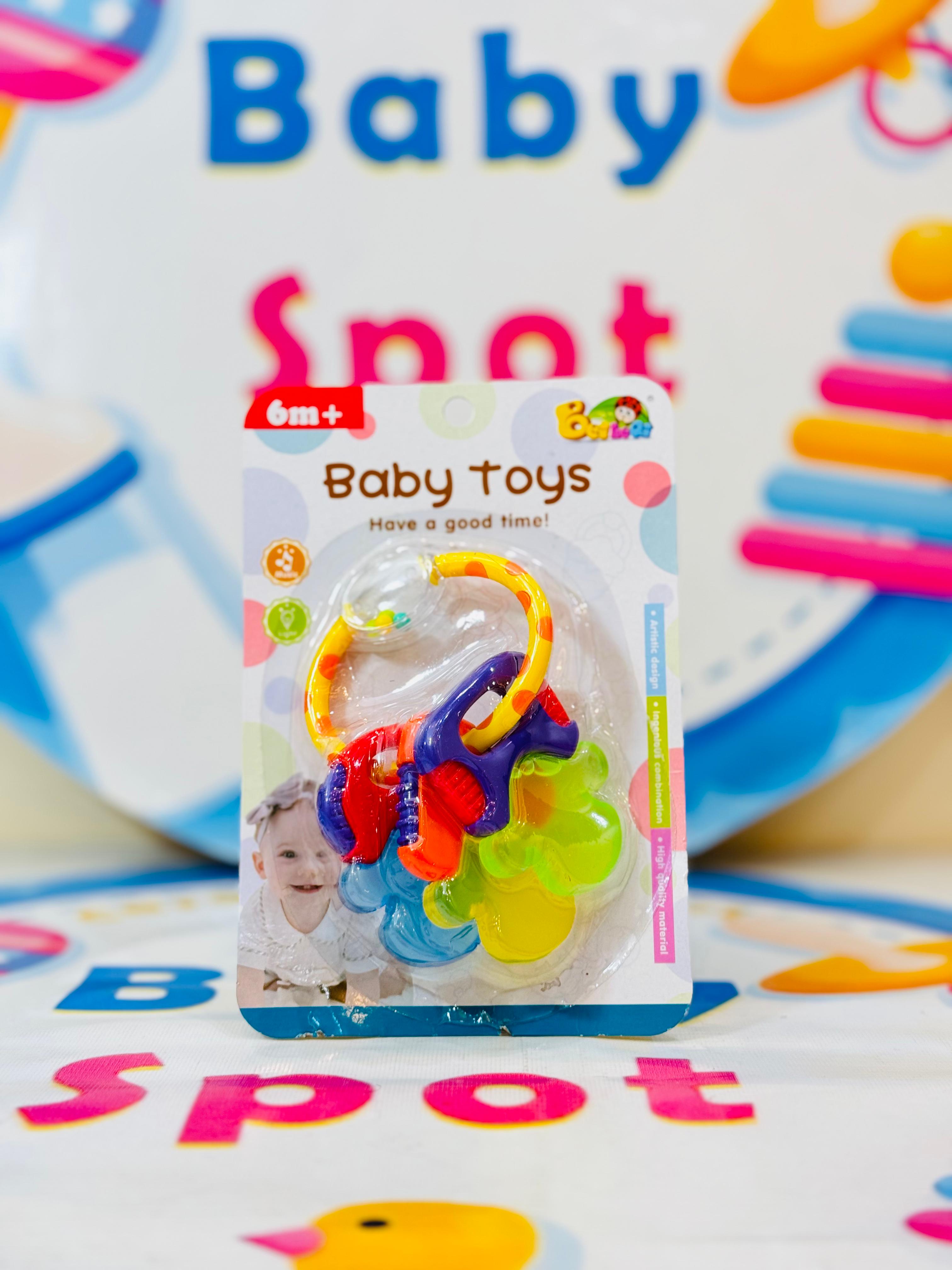 Branded Premium Range Baby Teething Rattles
🍼 Multi-Purpose Design: Combines a teether and rattle to soothe gums and entertain your baby.
🎨 Bright & Attractive Colors: Captivates your baby’s attention for hours of fun.
👶 Safe & Durable Material: Made from BPA-free, baby-safe materials for worry-free use.
🌟 Lightweight & Easy to Hold: Perfectly sized for little hands to grasp and play.
💰 Affordable Price: Only 550 Rs for premium quality teething relief and playtime joy.
⏳ Delivery Time: 2-5 days