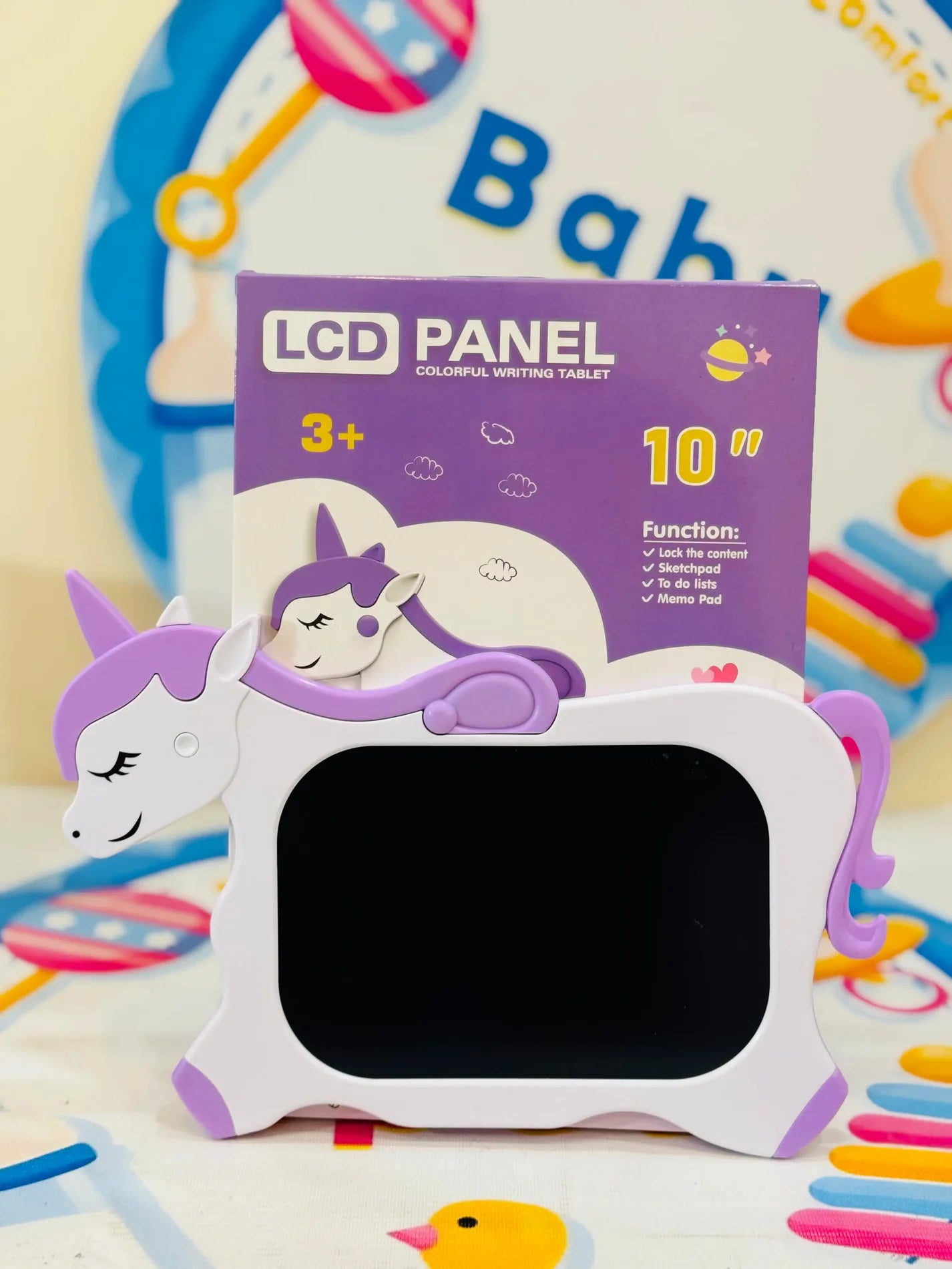 10-Inch LCD Writing Tablet – Fun & Mess-Free Drawing! 🎨✨
Let creativity flow with the 10-Inch LCD Writing Tablet, a lightweight and eco-friendly way for kids to draw, write, and doodle without the mess! With a colorful screen, easy pen holder, and one-key lock, it's perfect for learning, sketching, and playing anytime, anywhere.
🖍️ Why Kids Love It?
🌈 Colorful LCD Screen – Bright and clear display for fun, eye-catching doodles! 🎨🖥️
🖊 Round