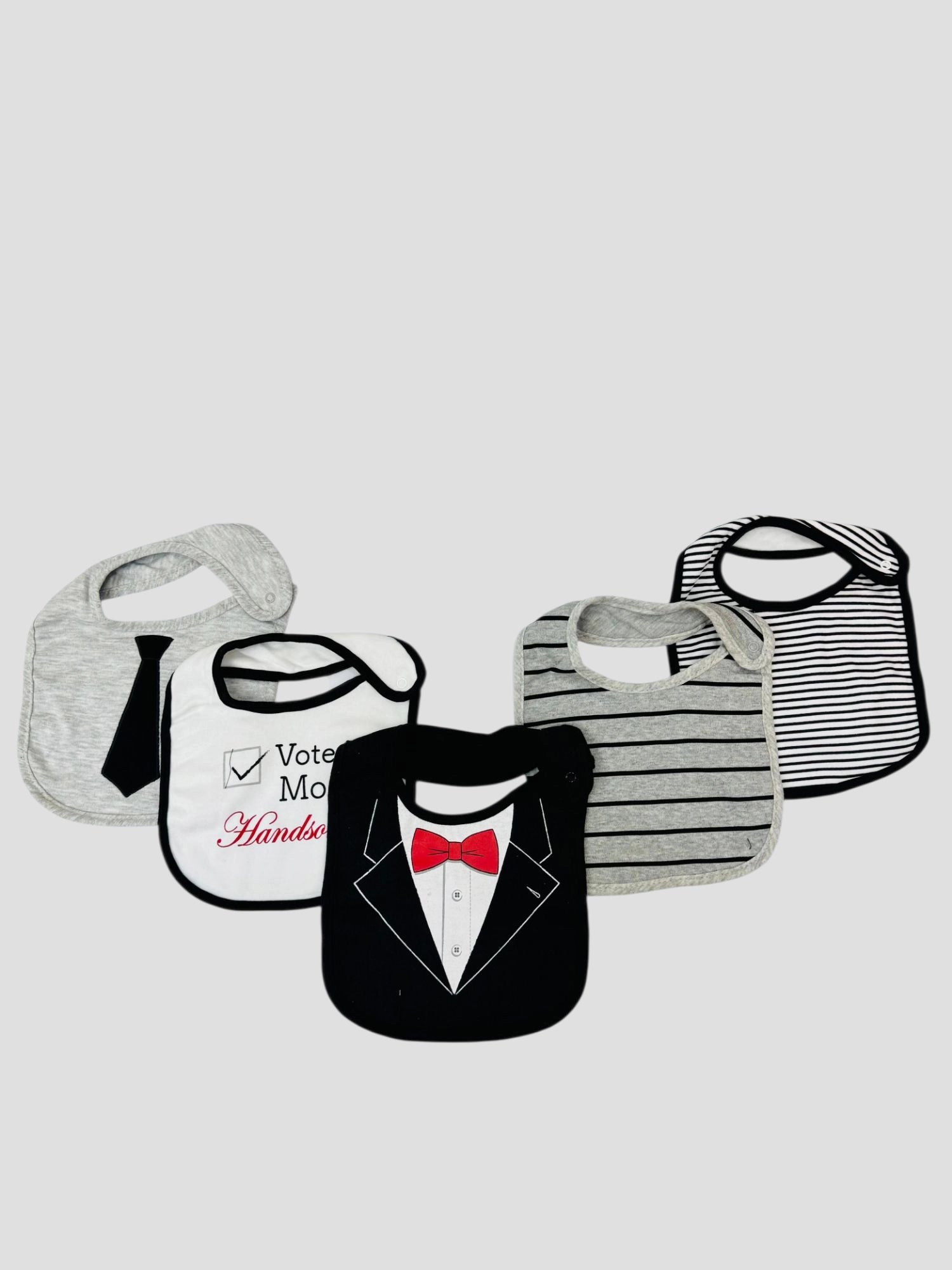 Hudson Branded Fancy Baby Bibs – Pack of 5